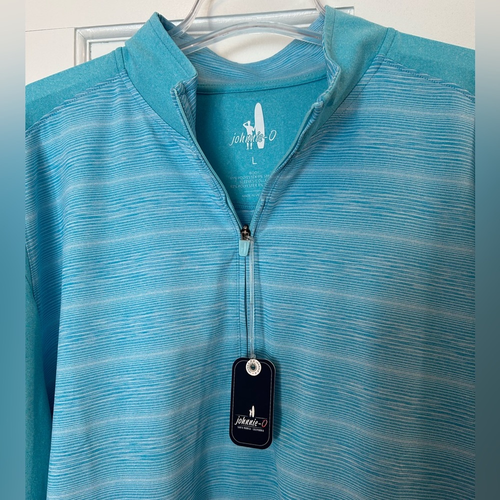 Johnnie-O Blue Performance Quarter-Zip Large